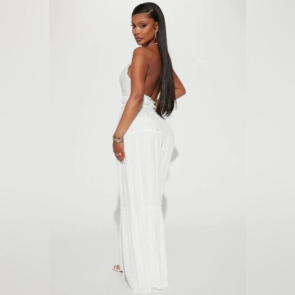 Gianna Gauze Jumpsuit - White - Picture 2 of 3